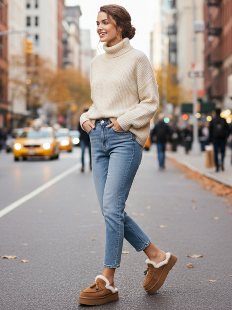 Ardena Shearling Suede Loafer