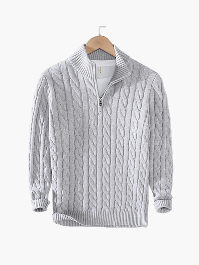 TAEBAEK Zipped Cable Sweater