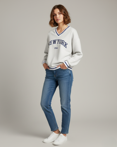 New York V-Neck Fleece